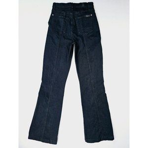 7 For All Mankind Size 25X32 Women's The Ultra High Rise Dojo Black Denim Jeans